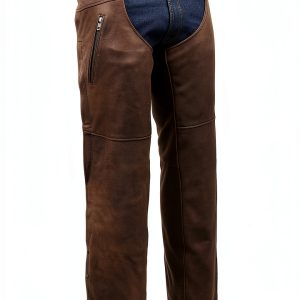 Milwaukee Leather Men’s Protective Riding Chaps Grmlm5518 Black Brown-0