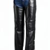 Shaf Women's Protective Chaps Black Leather LKM5725-4
