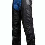 Dealer Leather Motorcycle Chaps DL-C2334-04 Black with Removable Liner-0