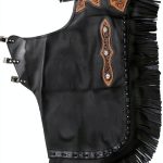 HILASON Western Riding Chinks Black 29in Leather Protective Pants-0