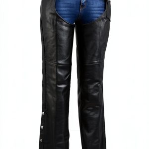 Shaf Women's Protective Chaps LKM5725 Black Leather Size 2‑24-0