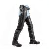 Motorcycle Leather Chaps RiderPro Assless Protective Pants Black-1
