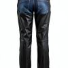 Shaf Women's Protective Chaps LKM5725 Black Leather Size 2‑24-1