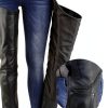 Shaf Women's Protective Chaps Black Leather LKM5725-2