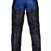 Dealer Leather Motorcycle Chaps DL-C2334-04 Black with Removable Liner-5